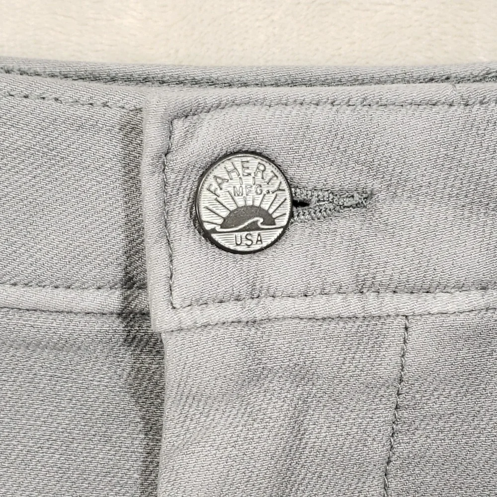 Faherty Movement Shorts Mens 40 Gray Stretch Cotton Blend Casual MBS2217-IRN